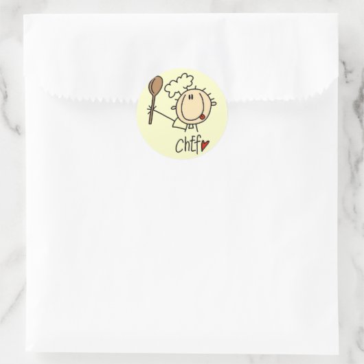 Sticker Rond Chef masculin (Sac)