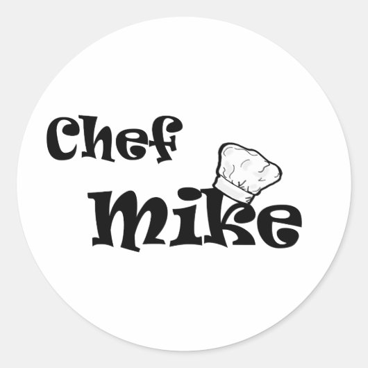 Sticker Rond Chef Mike (Devant)