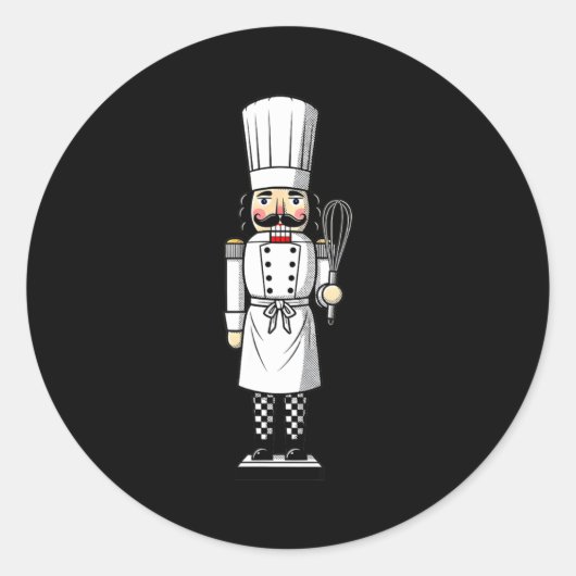 Sticker Rond Chef Nutcracker Cook Hat Xmas  (Devant)