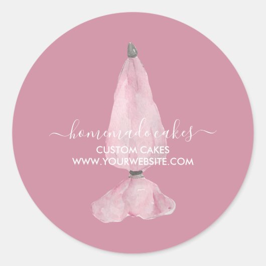 Sticker Rond Chef pâtissier Branding Boulangerie (Devant)