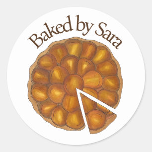 Sticker Rond Chef Pâtissier Français Canelé Cuisiné À La Maison