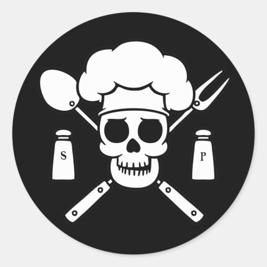 Sticker Rond Chef Pirate (Devant)