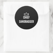 Sticker Rond Chef Sandbagger Golf mème Bjj Chess Sandbag (Sac)