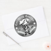 Sticker Rond Chef Skull 3 (Enveloppe)