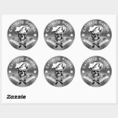 Sticker Rond Chef Skull 3 (Feuille)
