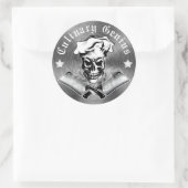 Sticker Rond Chef Skull 3 (Sac)