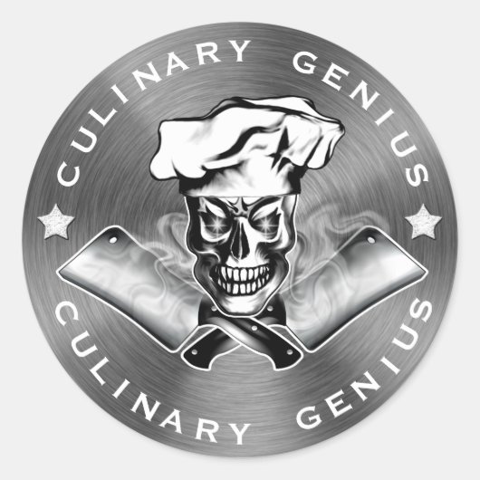 Sticker Rond Chef Skull 3.1 (Devant)