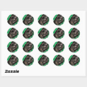 Sticker Rond Cheitté enveloppé cadeau (Feuille)