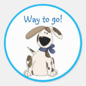 Sticker Rond Chemin D'Aller Cute Speckup Récompense (Devant)