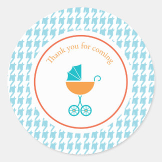 Sticker Rond Chemin de fer bleu et transport | Favoriser l'auto