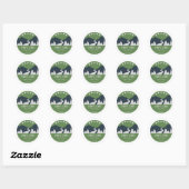 Sticker Rond Chemin de fer Cape Cod (Feuille)