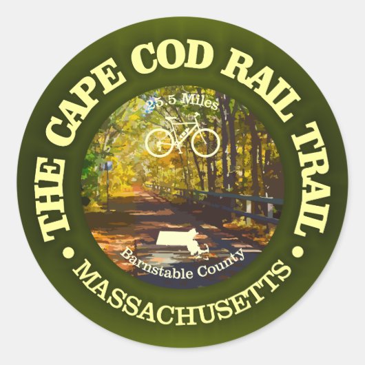 Sticker Rond Chemin de fer Cape Cod (vélo c) (Devant)