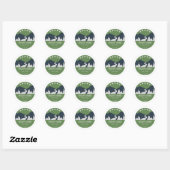 Sticker Rond Chemin de fer Indian Head (Feuille)