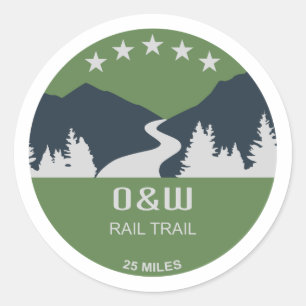 Sticker Rond Chemin de fer O&W
