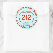 Sticker Rond Chemin détourné pittoresque de Beartooth toute la (Sac)