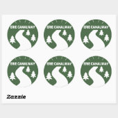 Sticker Rond Chemin Erie Canalway (Feuille)