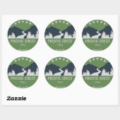 Sticker Rond Chemin Pacific Crest (Feuille)