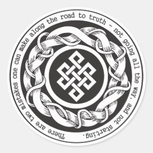 Sticker Rond Chemin vers la vérité sans fin noeud