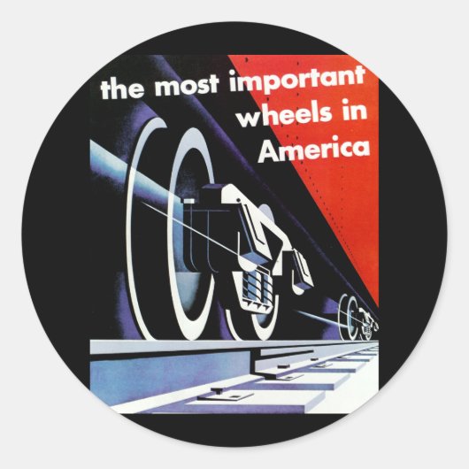 Sticker Rond Chemins de fer - Les roues les plus importantes en (Devant)