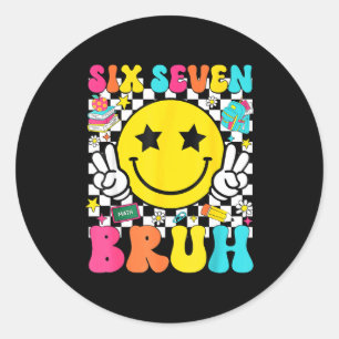 Sticker Rond Chemise 67e jour d'école 67 jours plus intelligent
