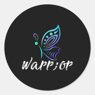 Sticker Rond Chemise à papillon semi-polaire - Prévention du su