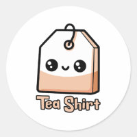 Chemise à thé ! Caricature pour le petit sac à thé