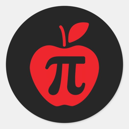 Sticker Rond Chemise Apple Pi Day (Devant)
