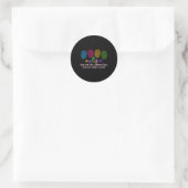 Sticker Rond Chemise Autisme D'Empreinte, Chaque Impression Dit (Sac)