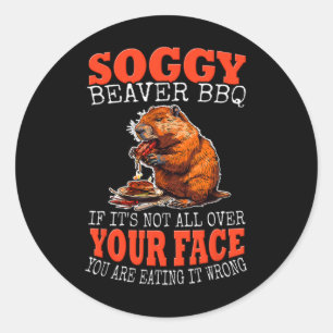 Sticker Rond Chemise Bbq Soggy Beaver 1