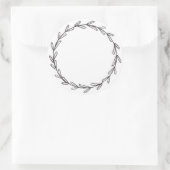 Sticker Rond Chemise blanche vierge tirée à la main (Sac)