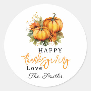 Sticker Rond Chemise bon thanksgiving Jour des vacances d'aut