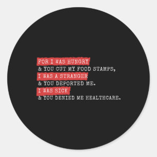 Sticker Rond Chemise chrétienne anti-Trump Least Of These