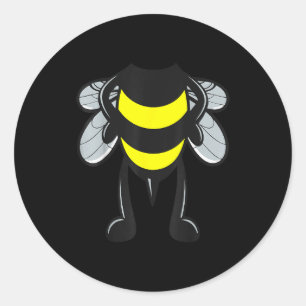 Sticker Rond Chemise d'abeille Adultes Hommes Femmes Enfants Co