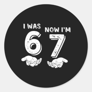 Sticker Rond Chemise d'anniversaire de 7 ans J'étais 6 maintena