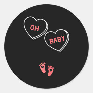 Sticker Rond Chemise d'annonce de grossesse pour femmes pour la