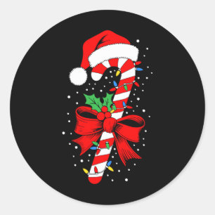 Sticker Rond Chemise de bonbon de Noël pour garçon fille enfant