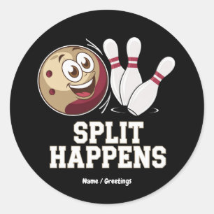 Sticker Rond Chemise de Bowling pour hommes et femmes Drôle Spl