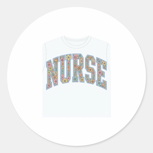 Sticker Rond Chemise de conception de lettrage universitaire fl (Devant)