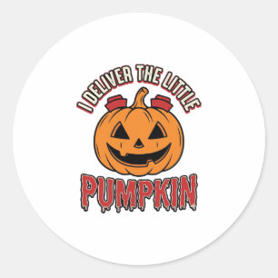 Sticker Rond Chemise de conception de livraison Halloween Nurse