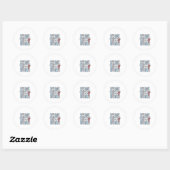 Sticker Rond Chemise de conception de typographie florale vinta (Feuille)