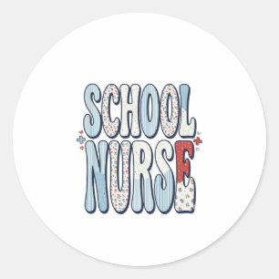Sticker Rond Chemise de conception de typographie florale vinta