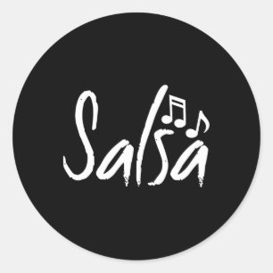 Sticker Rond Chemise de danse Salsa Danser Danser Dons Dons Don