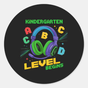 Sticker Rond Chemise de début de niveau de maternelle