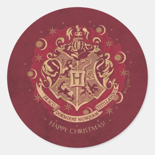 Sticker Rond Chemise de fer rouge HOGWARTS™ Crest (Devant)