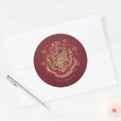 Sticker Rond Chemise de fer rouge HOGWARTS™ Crest (Enveloppe)