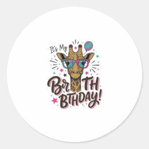 Sticker Rond Chemise de fête avec gravure vintage pour annivers