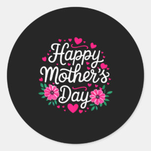 Sticker Rond Chemise de fête des mères pour femmes maman grand-