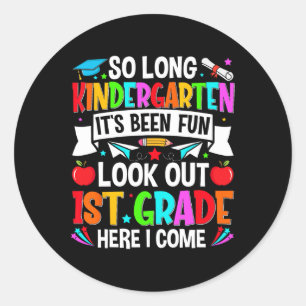 Sticker Rond Chemise de fin d'études de maternelle 2025 Enfants