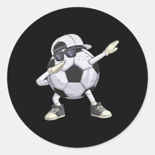 Sticker Rond Chemise de foot Ll Dabbing drôle garçons hommes fe
