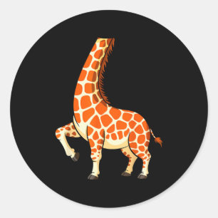 Sticker Rond Chemise de girafe adultes hommes femmes enfants co